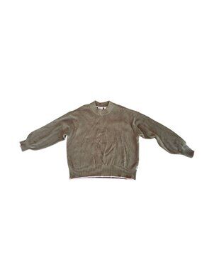 Scotch & Soda Ribbed Crewneck Sweater XL Taupe Khaki Quiet Luxury Coastal